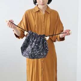 Suno&Morrison｜#100 Khadi Printed Drawstring Bag  [ バッグ・ポーチ ]