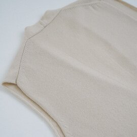 Mochi｜cashmere v-neck vest [off white]