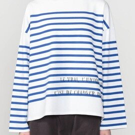 ORCIVAL|ラッセル プリント ボートネックワイドバスクTシャツ