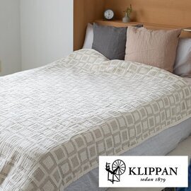 KLIPPAN｜リネン＆シュニール シングルブランケット 140x180cm
