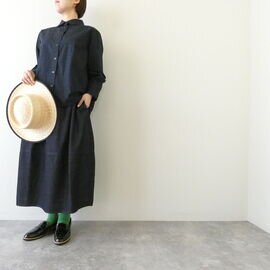 Sarahwear|ソフィア コットンポプリン カラーシャツ Sophia Cotton Poplin Collar Shirt(C53124)サラウェア