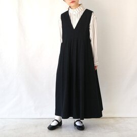 GRANDMA MAMA DAUGHTER｜モールスキンVネックジャンパースカート