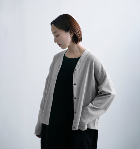 mizuiro ind|ワッシャーボイル Vネック カーディガン 1-210072