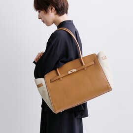 story.|レザー ロングハンドル トートバッグ L 3a-1873-4