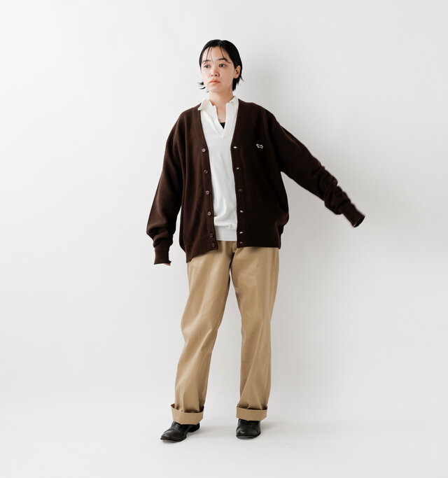 model saku：163cm / 43kg 
color : brown / size : M