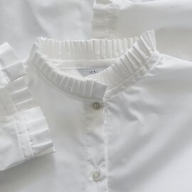ichi｜【 ONLINE 限定 】Stand Tuck Frill Shirt