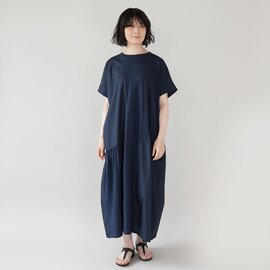 nachukara|異素材切替えの パッチワークワンピース