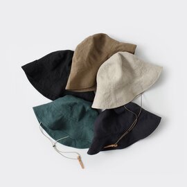 Nine Tailor｜ベルギーリネン ハット 帽子 “Canna Hat” n-1074-mn