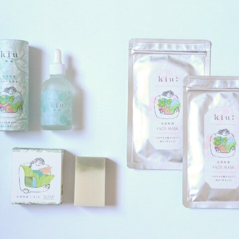 kiu 祈雨|禊セット 石鹸・オイル化粧水・マスク2枚【送料無料】