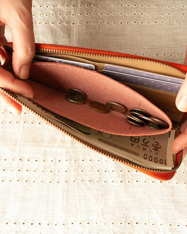Kanmi｜長財布で迷ったらコレ「ドロップツリー　Ｌ型ロングウォレット」【WL09-18】財布