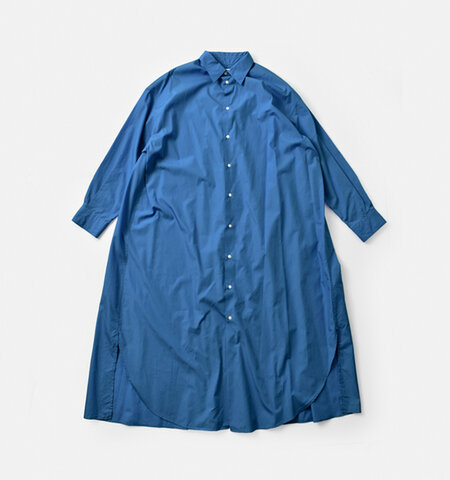 Graphpaper｜コットンブロード レギュラーカラー オーバーサイズ シャツ ドレス gl231-60084b-c-rf