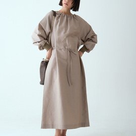 hatsutoki|fog スモックワンピース(グレージュ)