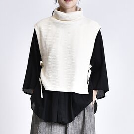 ao|コットンニットハイネックベスト