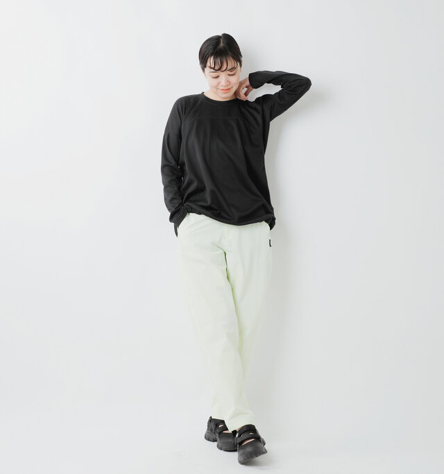 model saku：163cm / 43kg 
color : lime cream / size : womensL