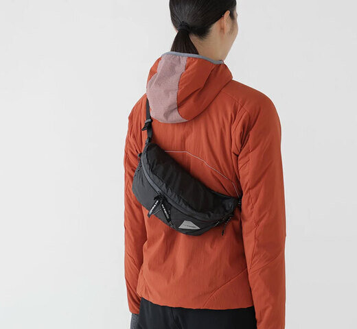 and wander|and wander アンドワンダー sil waist bag ウエストバッグ 5745975214
