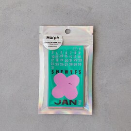 幻日堂|モーフ ステッカー カレンダー シール 花モチーフ 雑貨 文具 手帳 2027年 Morph Sticker Calendar MORPH-27 ゲンニチドウ