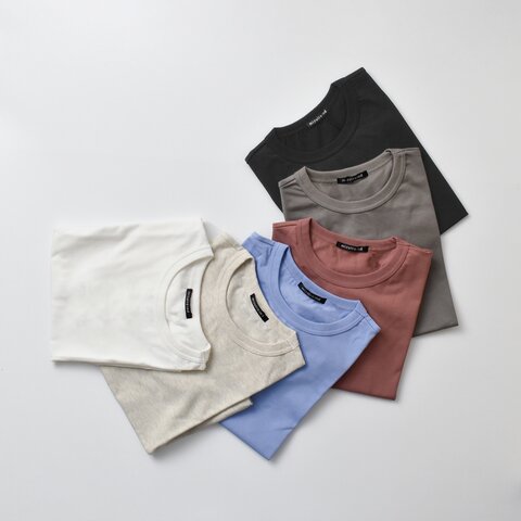 mizuiro ind|接触冷感 コットン ベーシック クルーネック Tシャツ 2-210107-nk