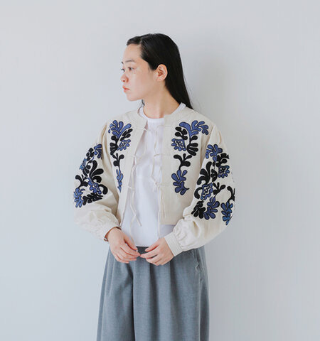 Sara Mallika|コットン リネン パッチワーク 刺繍 ブラウス 020151sf2-ms