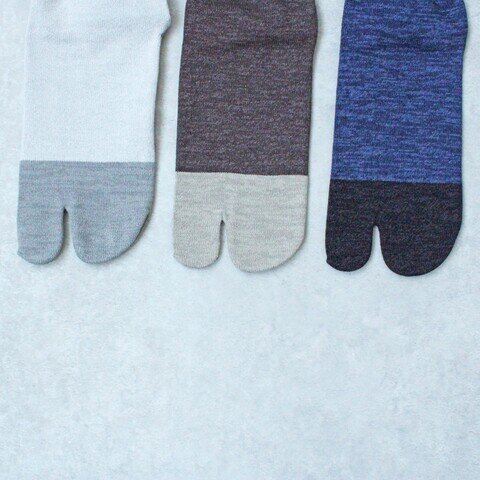 WHITE MAILS｜PAPER COLOR BLOCK TABI ANKLE SOCKS 【UNISEX】【ギフト】