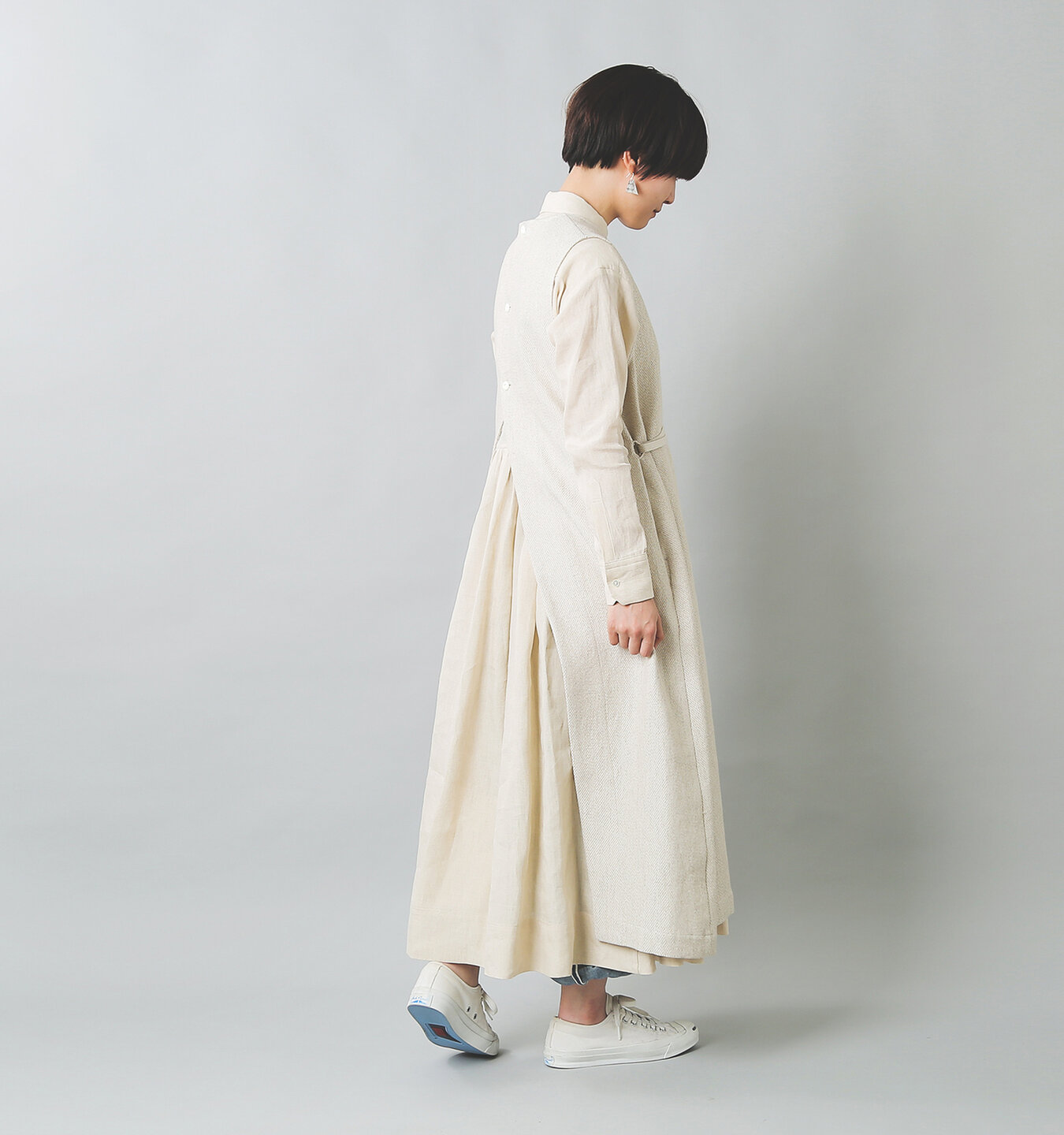 Susuri コットンリネンムールロングベスト 104 Iroma イロマ キナリノモール Susuri コットンリネンムールロングベスト 104 Iroma イロマ キナリノモール