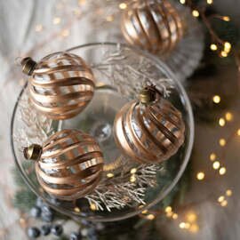 ANTRY|No.63 Neri 8cm | ガラスオーナメント 4個セット | クリスマスオーナメント