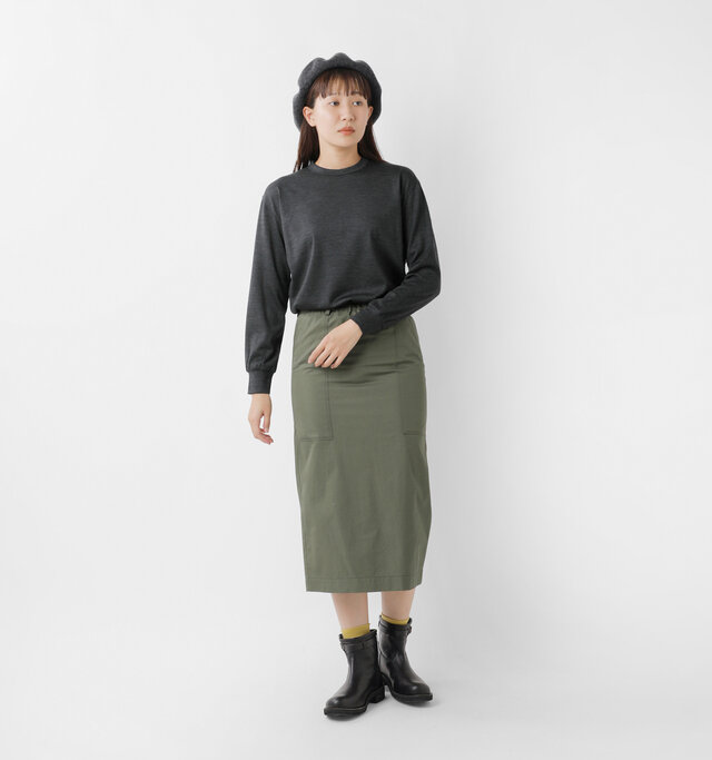 model mayuko：168cm / 55kg 
color : dark gray / size : 2