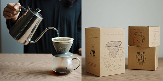 ケトルを傾けても、蓋が外れない仕組みになっているので安心。
ギフトにもしたくなるデザインパッケージも魅力です。