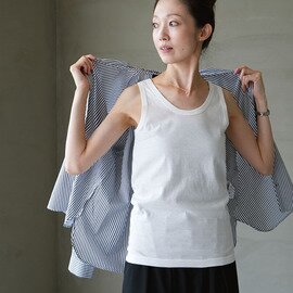 mizuiro ind|basic tank top ベーシックタンクトップ トップス インナー ノースリーブ 無地 クルーネック Uネック 2-210143