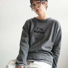 SOLAMONAT|ベーシックプリントスウェット SUNNY(サニー)トップス レディース 長袖 トレーナー sma-pen-rd-sunny