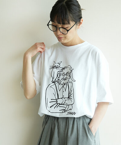 HARVESTY|PRINTED BOX TEE<UNCLE&CAT>プリントTee アンクル&キャット 半袖Tシャツ a52507