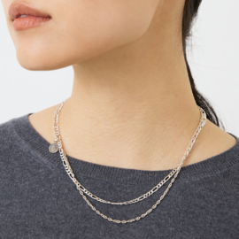 quip queint｜two chain coin necklace　シルバー925　ネックレス　ユニセックス