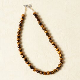 IRIS47｜caviar necklace tigereye　ネックレス　天然石　パール