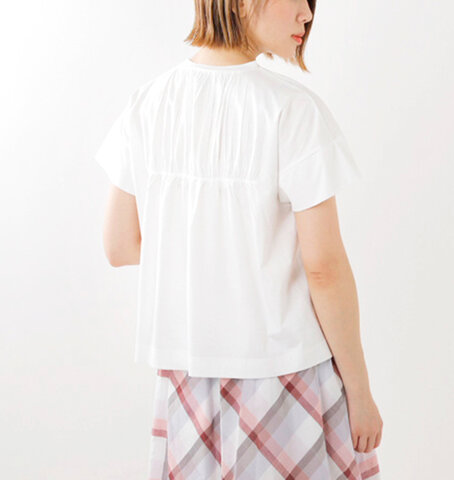 GRANDMA MAMA DAUGHTER toro|コットンバックギャザーワイドTシャツ tc914171-mt
