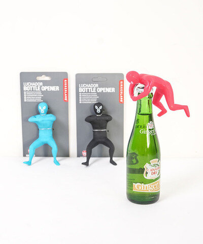 KIKKERLAND|ルチャドールボトルオープナー "ジャーマンスープレックス" Luchador Bottle Openers "German suplex" 栓抜き ミニサイズ キッチン雑貨 おもしろ 2522g