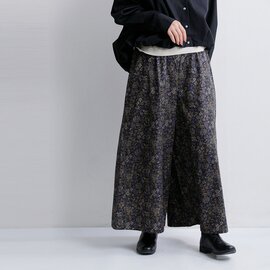 denicher|コットン ゴブラン風 フルールプリント フレアパンツ dp263158