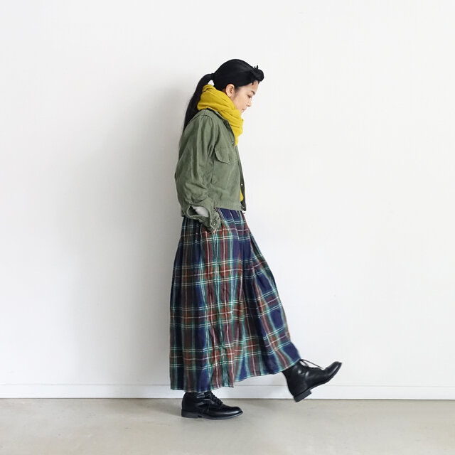 Model 158cm、Navy 着用