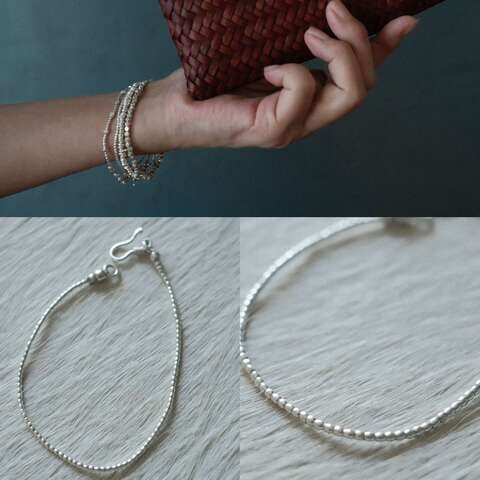 Karen Hill Tribe Silver ブレスレット D No.7