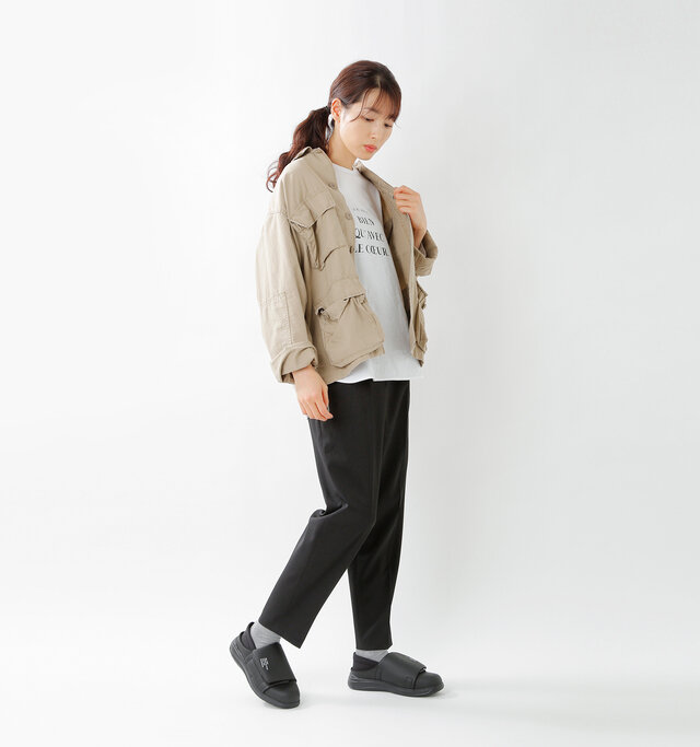 model mizuki：168cm / 50kg 
color : black / size : 24.0㎝