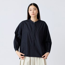 STAMP AND DIARY|100/1ブロード 裾切替ブラウス