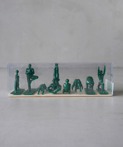 DETAIL|Yoga Joes 9 Figures "Green" ヨガジョー 9フィギュア "グリーン” 平和を願う兵士のオブジェ 3658jogn