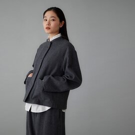 STAMP AND DIARY|縮絨ウールサキソニー ショートジャケット