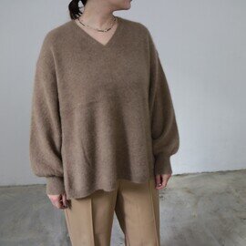 doux bleu|ラクーンカシミアVプルオーバー DB-216-102