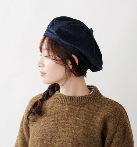 Au Vrai Chic BRITAIN|コーデュロイベレー帽 beret-w-loop-tab-yo