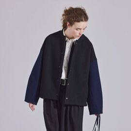 kelen|ウール混 コクーンシルエット スタジャン FLIN lkl26fjk2094