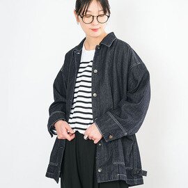 mizuiro ind|wide denim coverall ワイドデニムカバーオール デニムジャケット ジージャン Gジャン ライトアウター 1-270039ow