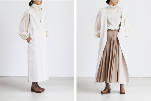 インナーアイテムとしてはもちろん、普通のスカートとしても使えるデザインが嬉しいポイント。 タイトなジャンパースカートはこのままでも素敵ですが、中にペチスカートを一枚重ねれば、動きのあるこなれたスタイルに。