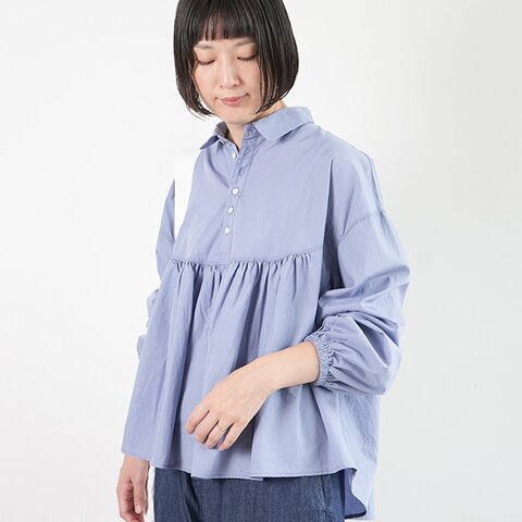 Brocante|ペタルシャツ ブラウス シャツ 長袖シャツ ギャザー 36-305x