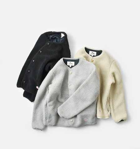 Vincent et Mireille|ボアフリース カーディガン ジャケット vm252bl25030-tr あったか