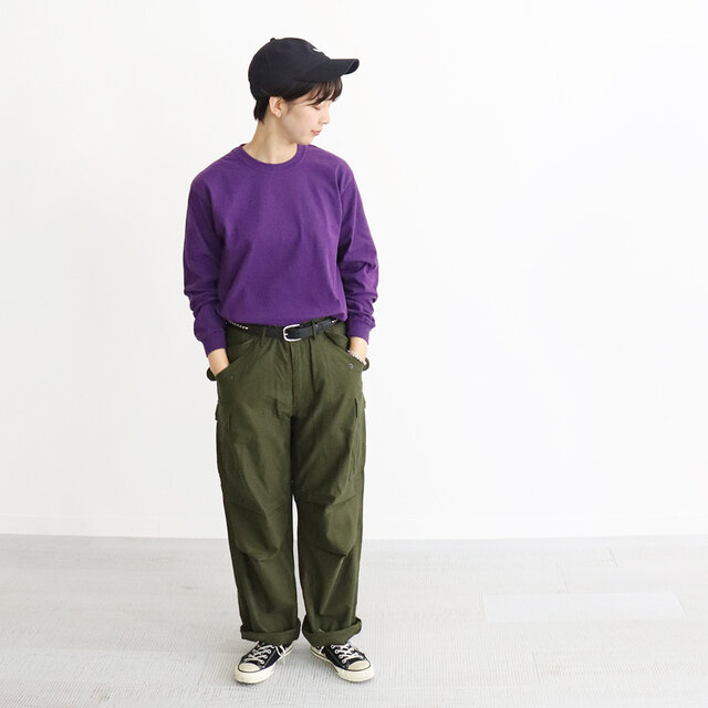 パープル / M 着用、モデル身長:165cm