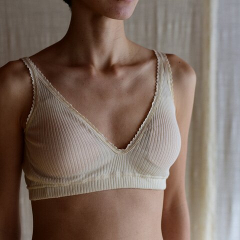 Sugano organic|オーガニックコットンのレースブラ